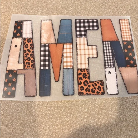 Colorful Amen and Pray Letter DTF bundle set of 9 - Picture 2 of 16